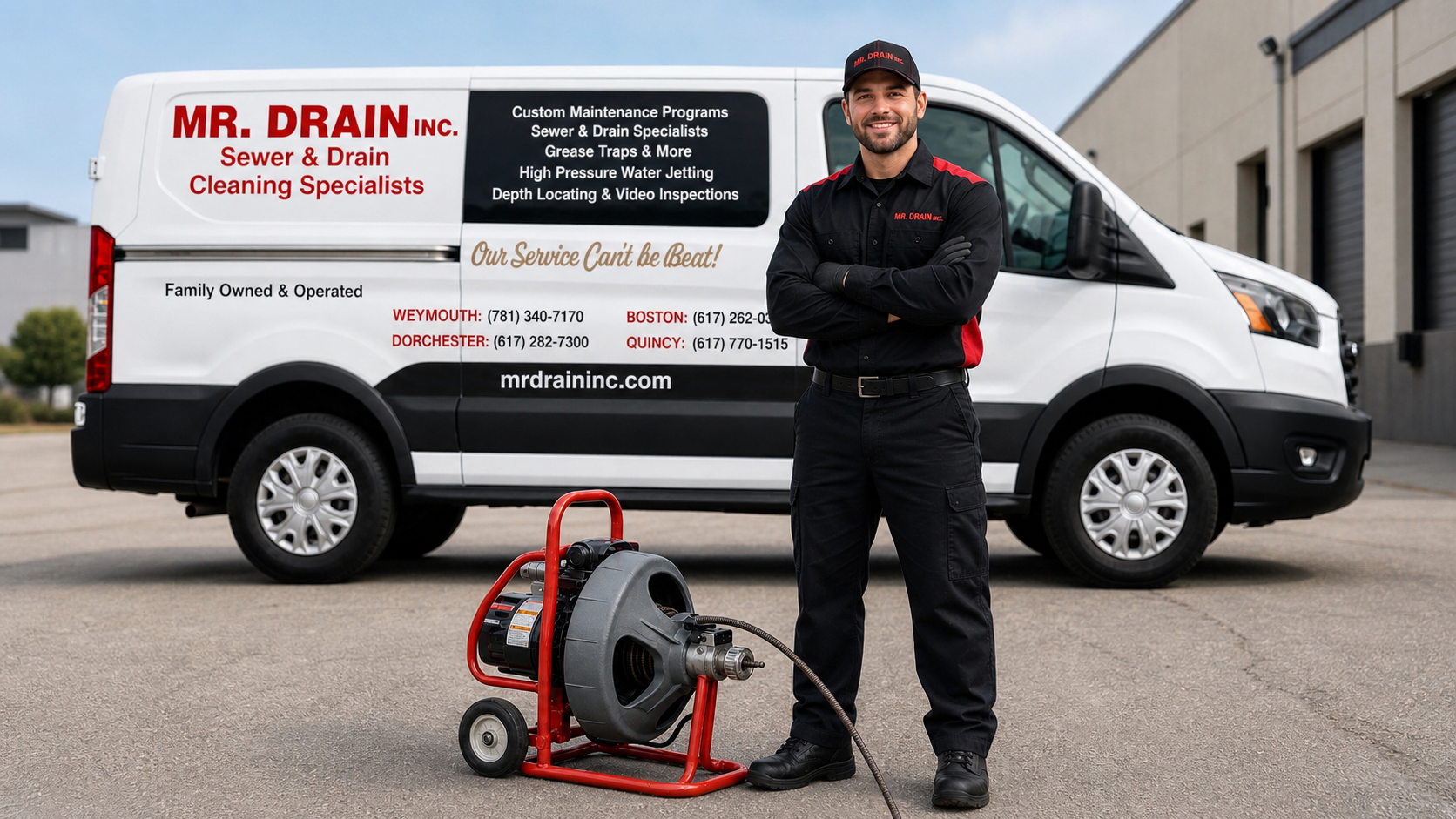 Mr. Drain Inc service vehicle or team